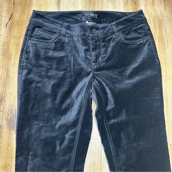NWT WHBM Black Velvet Slim Ankle Pants Size 4S - Picture 4 of 14